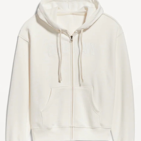 NWT OLD NAVY Full-Zip Logo Hoodie  Color: SEA SALT - Picture 1 of 6